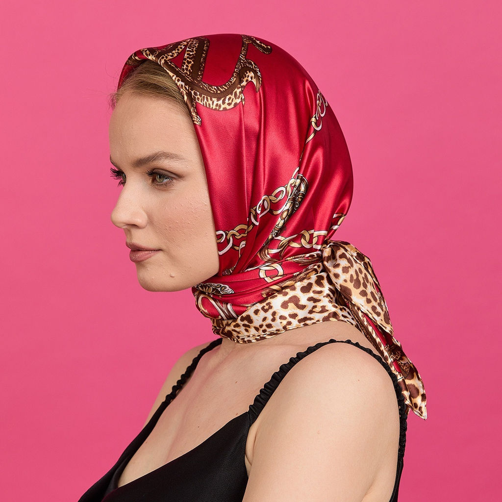 Платок Леопард 90х90 см - Мастерская ПОКРОВ фото 3