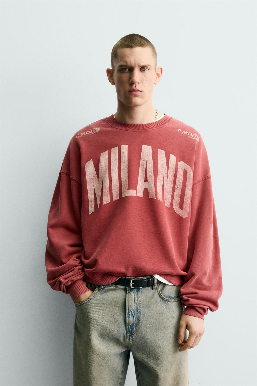 WASHED CONTRAST PRINT SWEATSHIRT - Zara фото 10