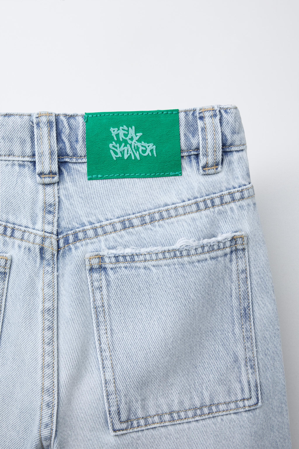 RELAXED BAGGY DENIM BERMUDA SHORTS - Zara фото 4