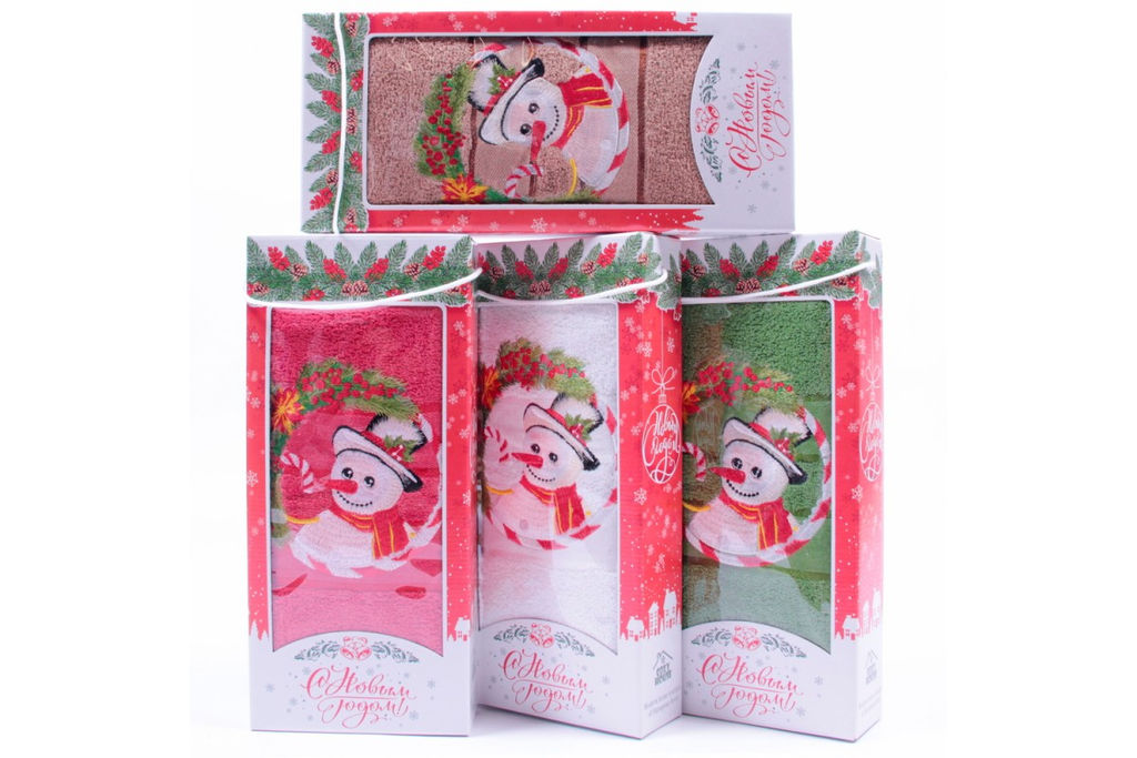 Набор полотенце махровое WR21 в коробке Б