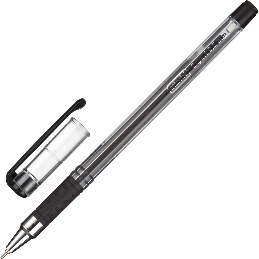 Ручка шариковая неавтомат. Attache Expert с манж, масл, черн.стерж  фото 2