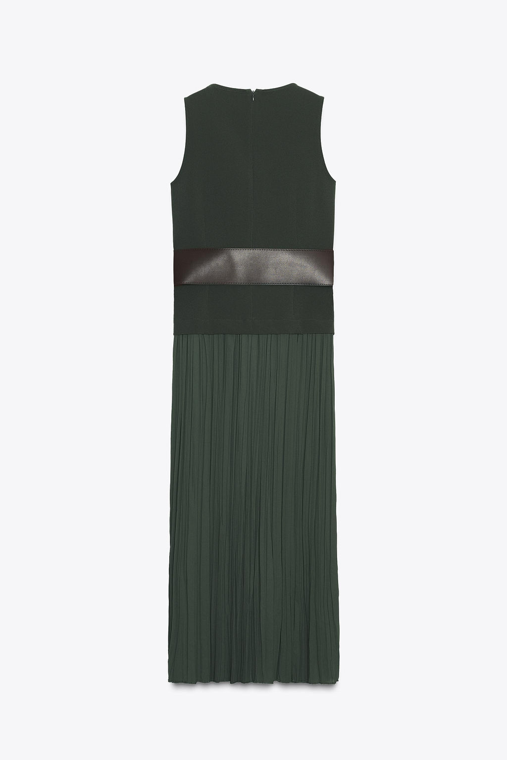 MIDI CONTRAST DRESS WITH BELT - Zara фото 7