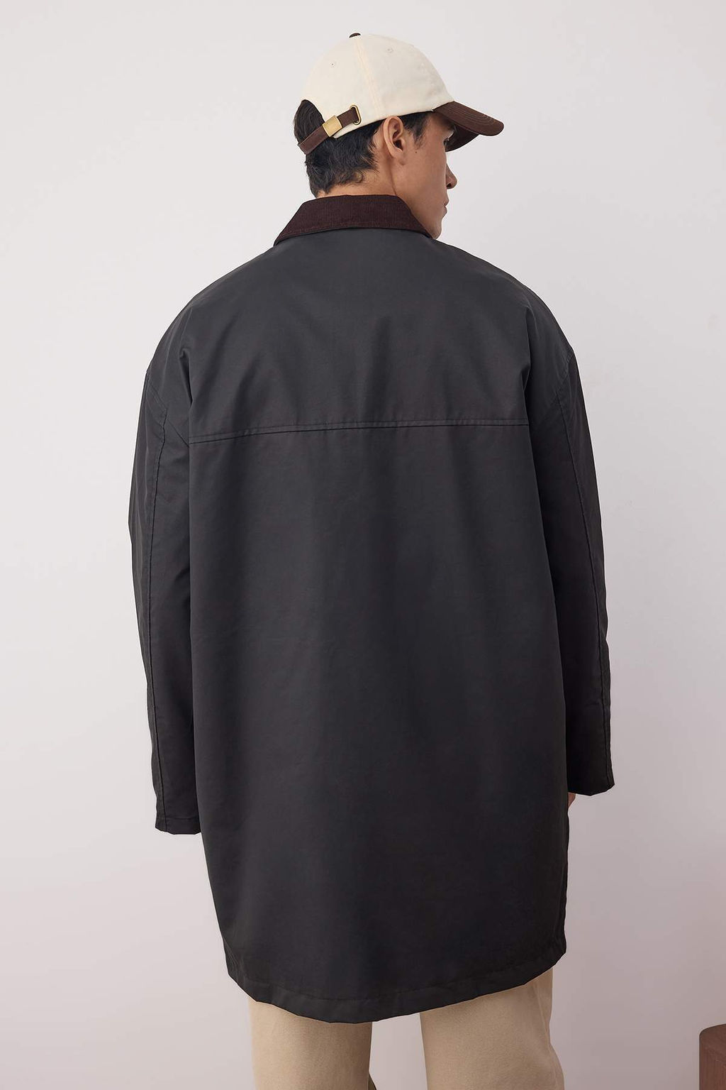 Siyah Fitted Uzun Kadife Yaka Mevsimlik S?k Erkek Mont TMNAW26MO00009 - Trendyolmilla фото 4
