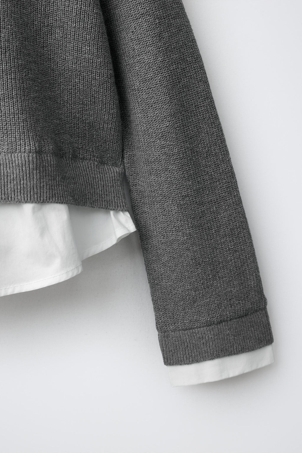 JERSEY PUNTO CUELLO DESMONTABLE / Gris - Zara фото 6