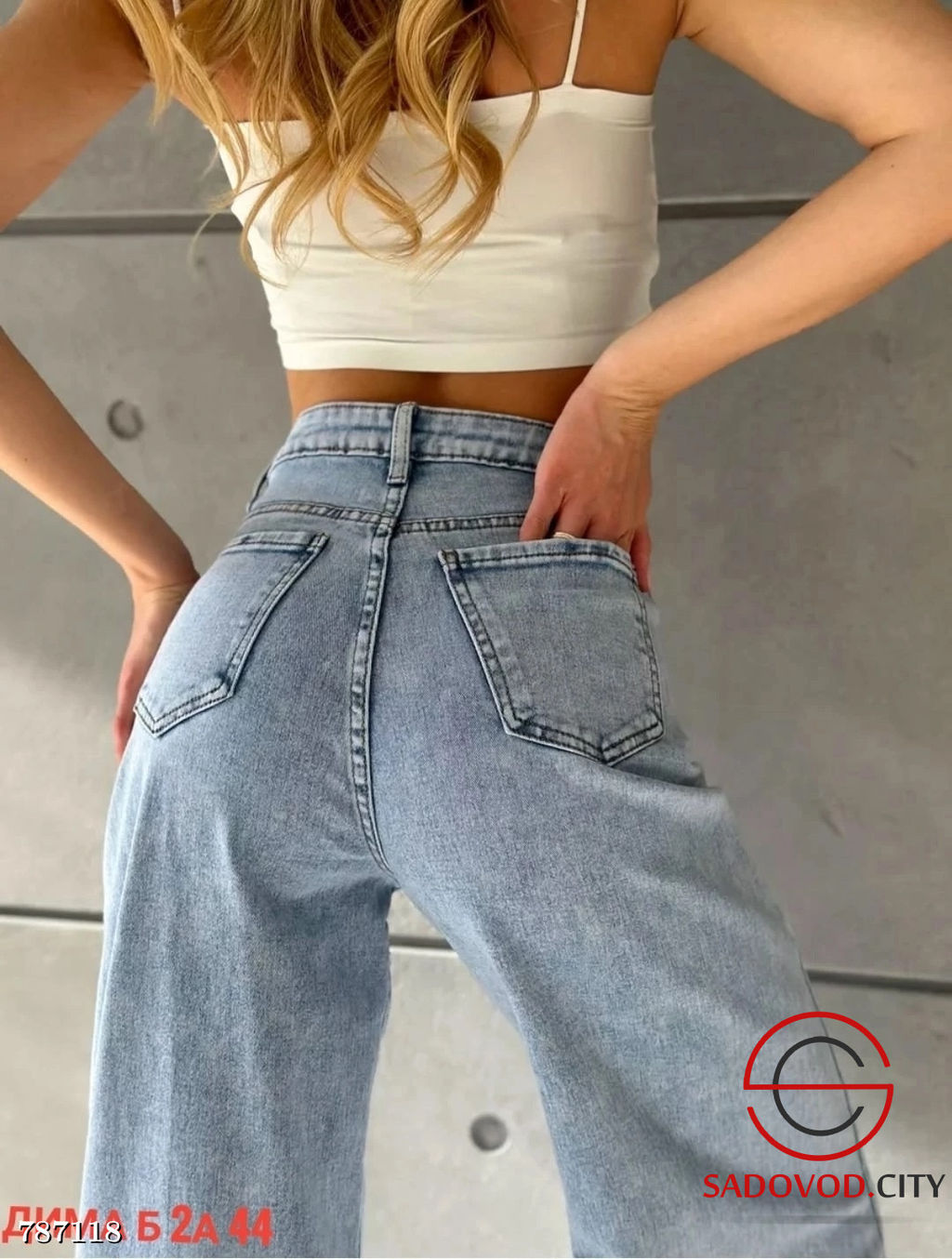 Женские прямые широкие джинсы - Bruno фото 3