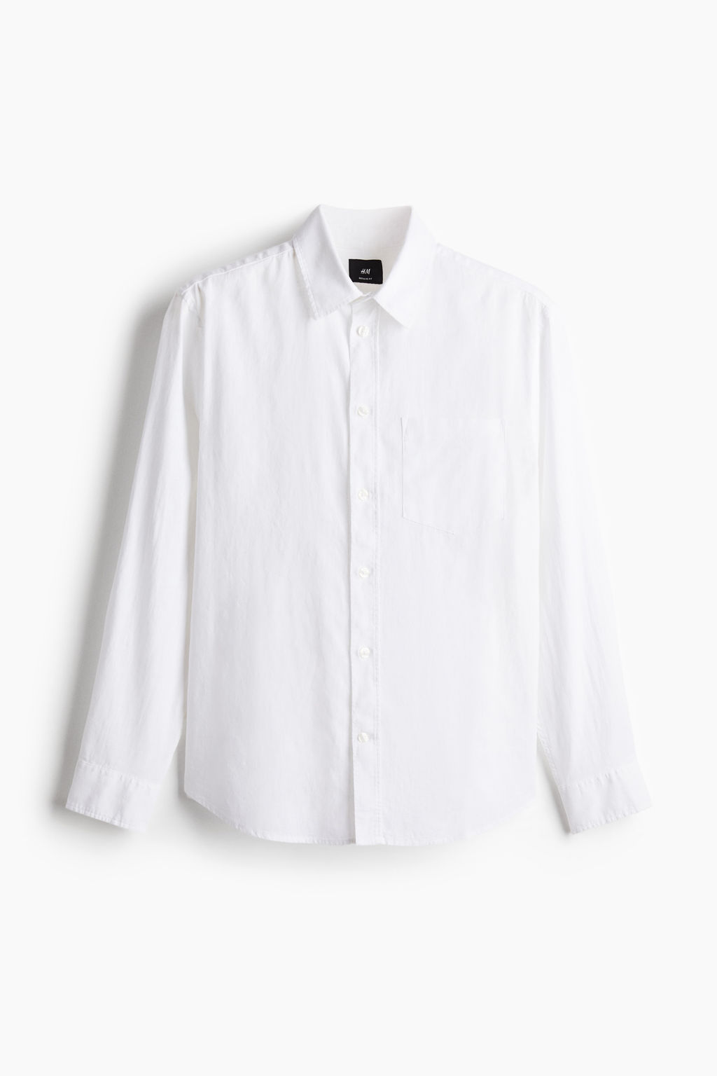 Camisa en mezcla de lino Regular Fit - H&m фото 2
