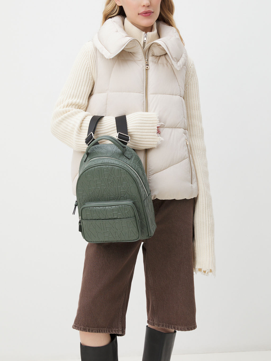Женский рюкзак ARMANI EXCHANGE LIZ Артикул 4081507, серо-зеленый  фото 2