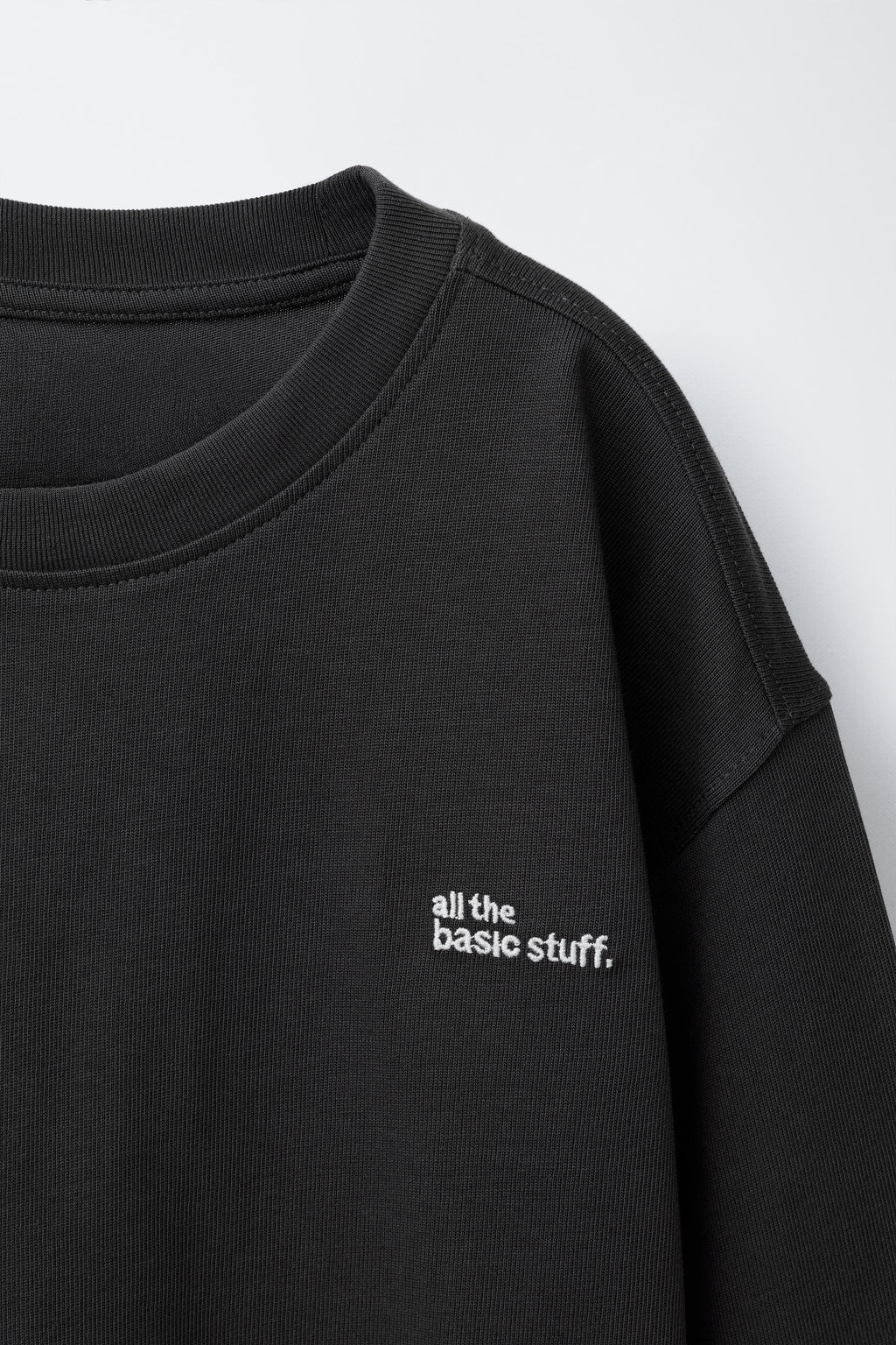 HEAVY WEIGHT EMBROIDERED SLOGAN T-SHIRT - Zara фото 3