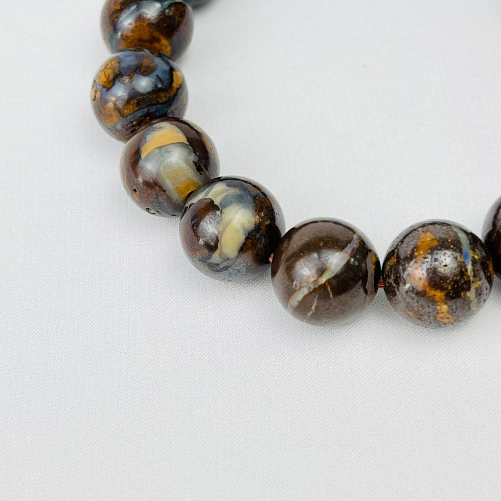 Браслет из древесного Опала 18 см - Радуга самоцветов фото 2