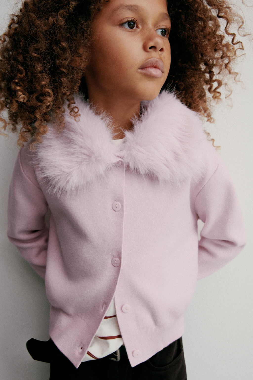 CARDINGAN WITH DETACHABLE FAUX FUR COLLAR - Zara фото 8