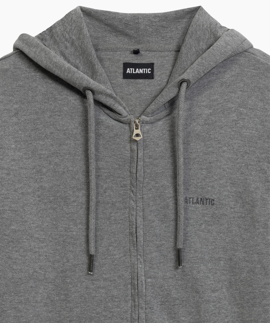 ATLANTIC HMT-001 Худи мужское French Terry темно-серый меланж фото 4