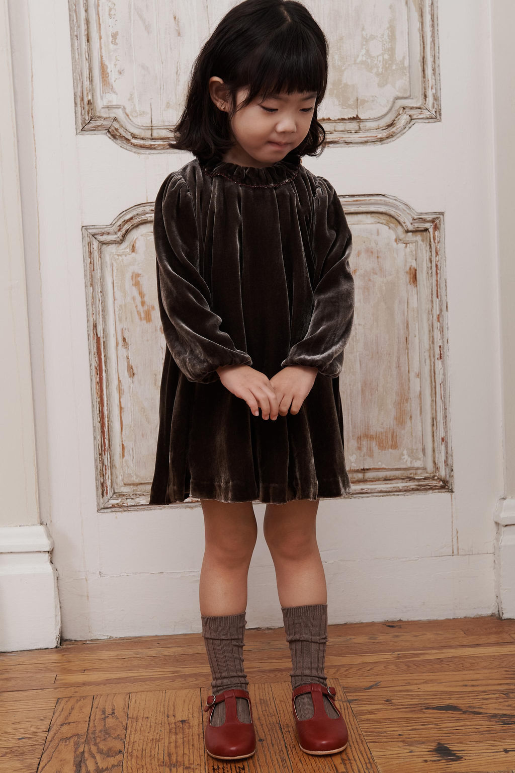 AGE 6-10 / LIMITED EDITION VELVET DRESS WITH SILK - Zara фото 4
