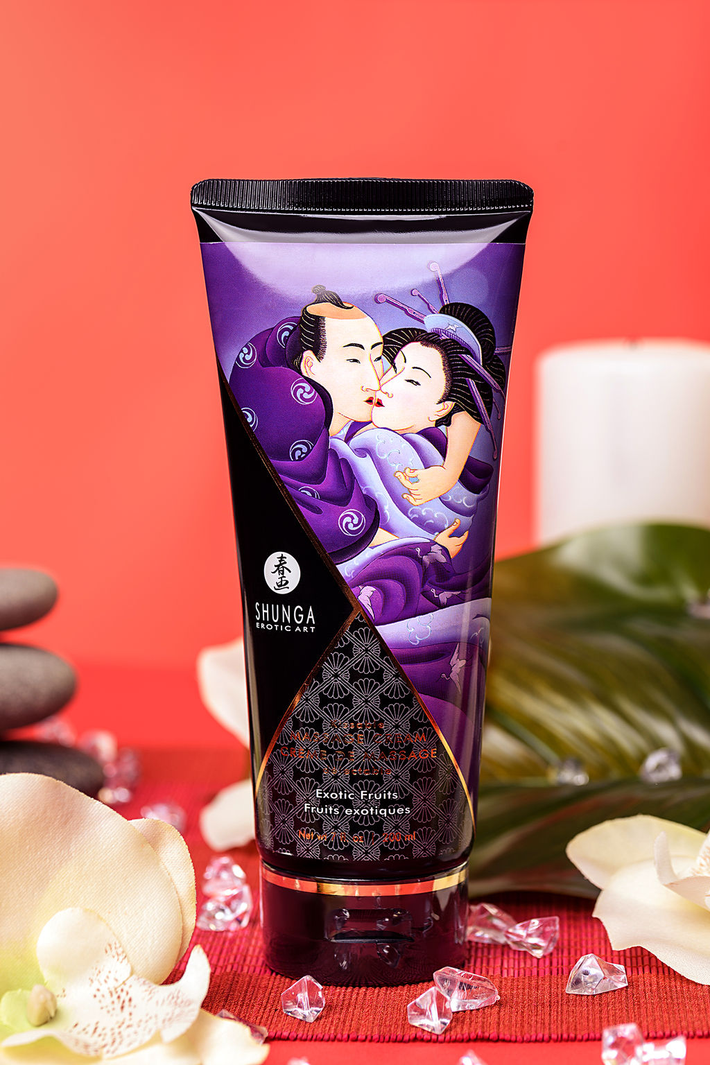 Массажный крем для тела Shunga Экзотические фрукты (Exotic Fruits), съедобный, 200 мл