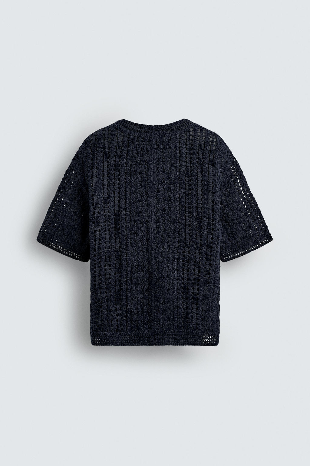 CROCHET TEXTURED T-SHIRT - Zara фото 7