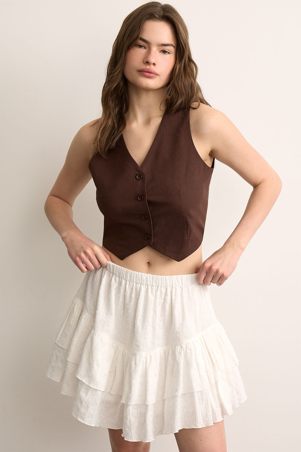 Юбка с оборками мини - Mollis фото 3