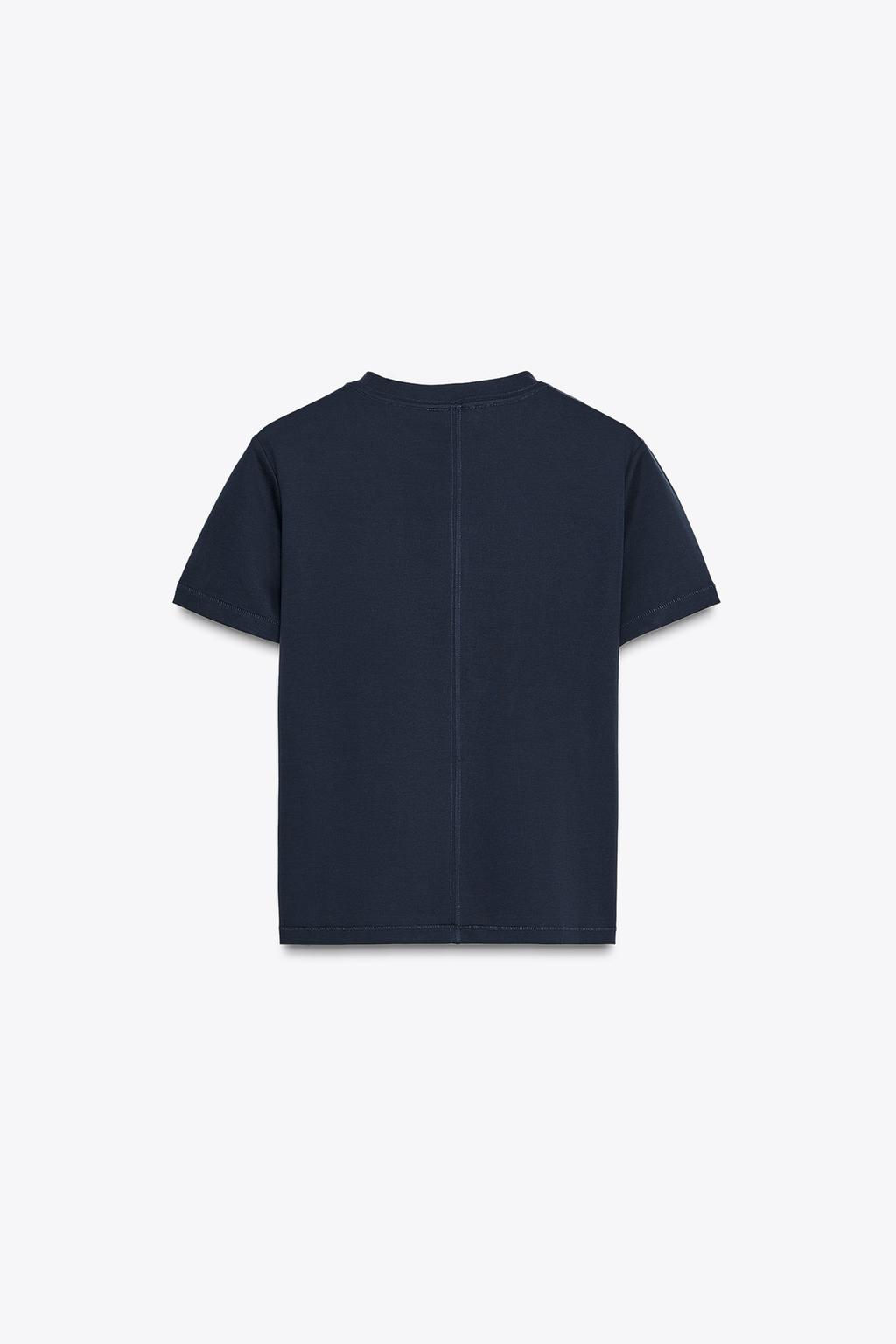 MERCERISED COTTON T-SHIRT - Zara фото 17
