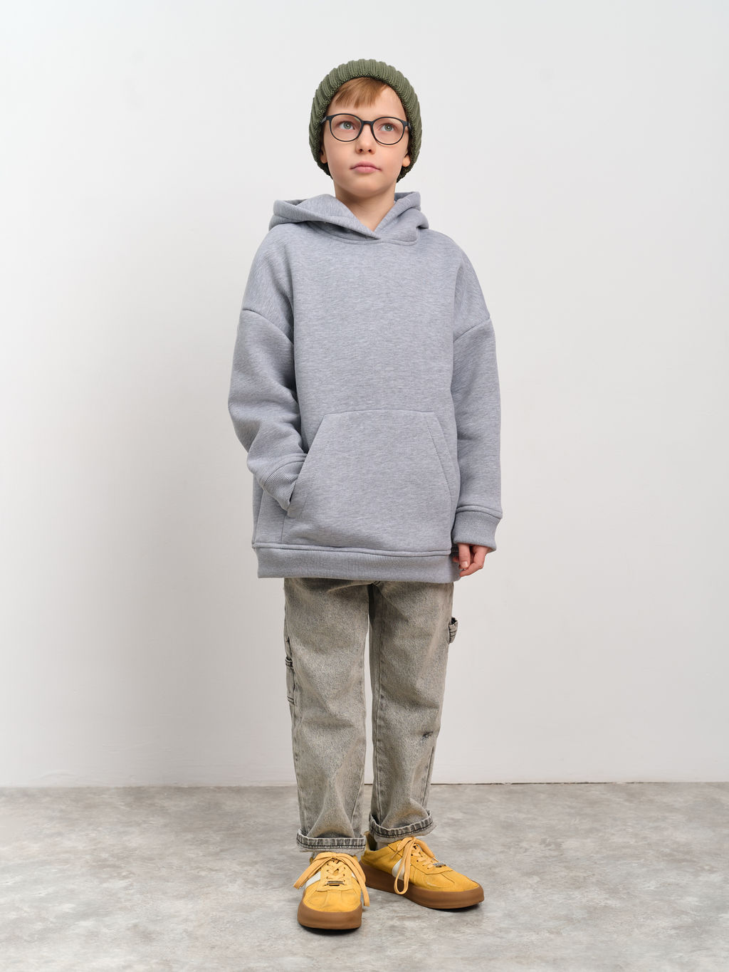 Толстовка с капюшоном для мальчика "Basic" меланж