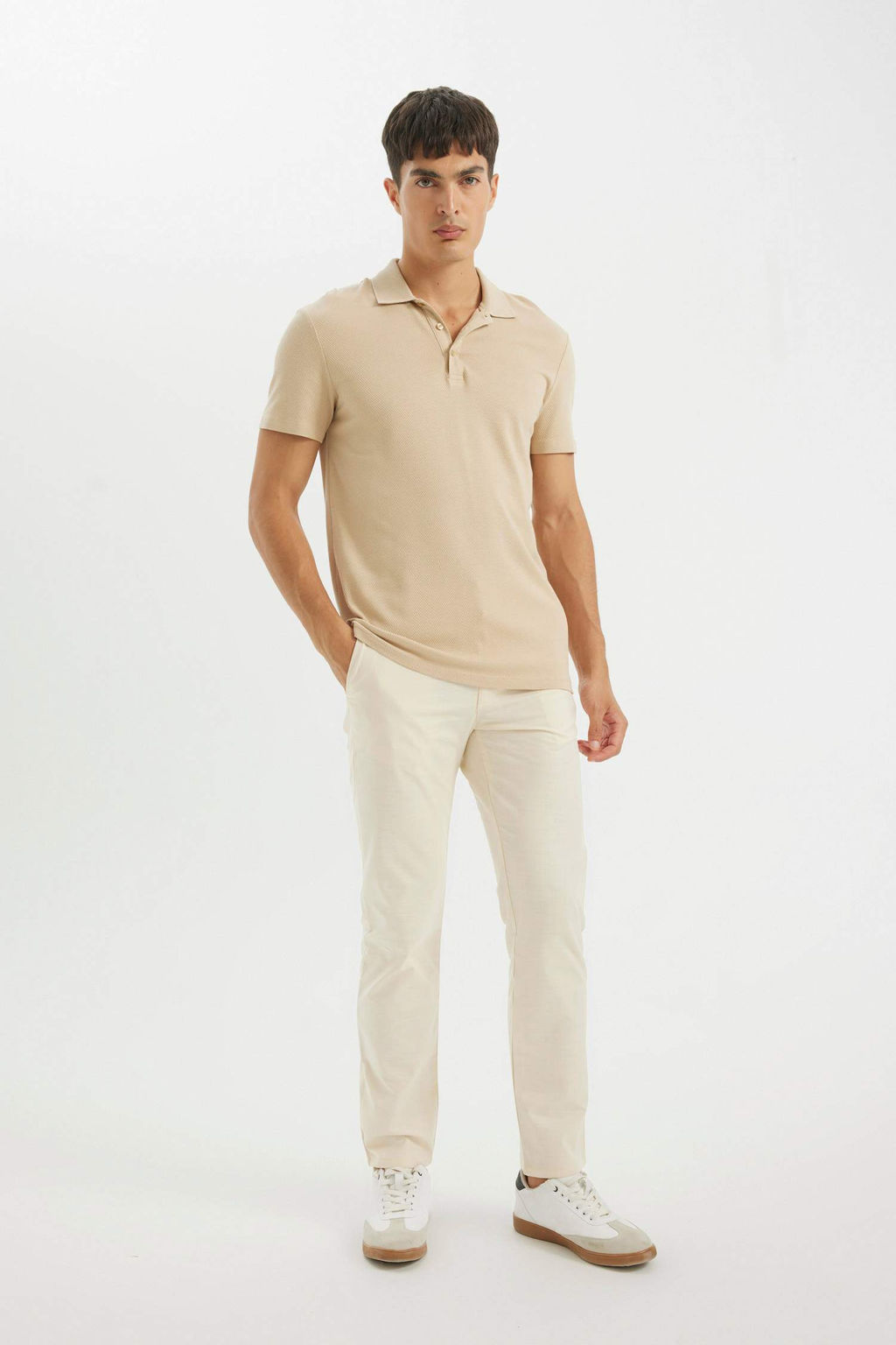 Regular Fit Normal Kesim Yazl?k Duz Paca Chino Kanvas Pantolon - Defacto фото 3