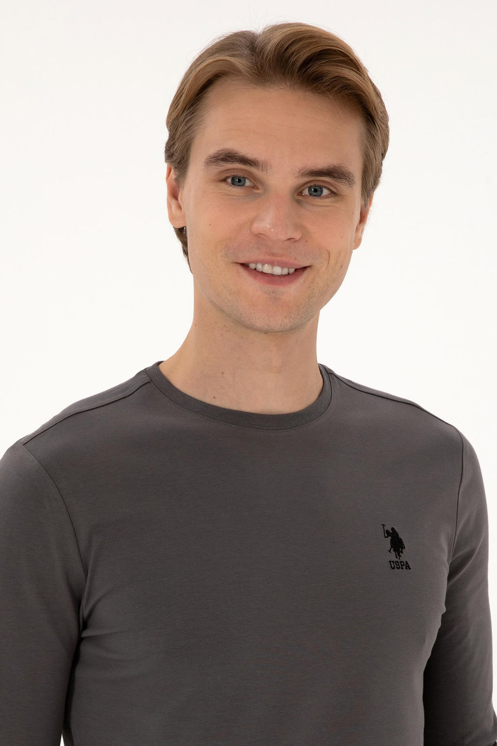 Erkek Gri Basic Sweatshirt Sepette S_rpriz _ndirim - U.s. polo assn фото 2