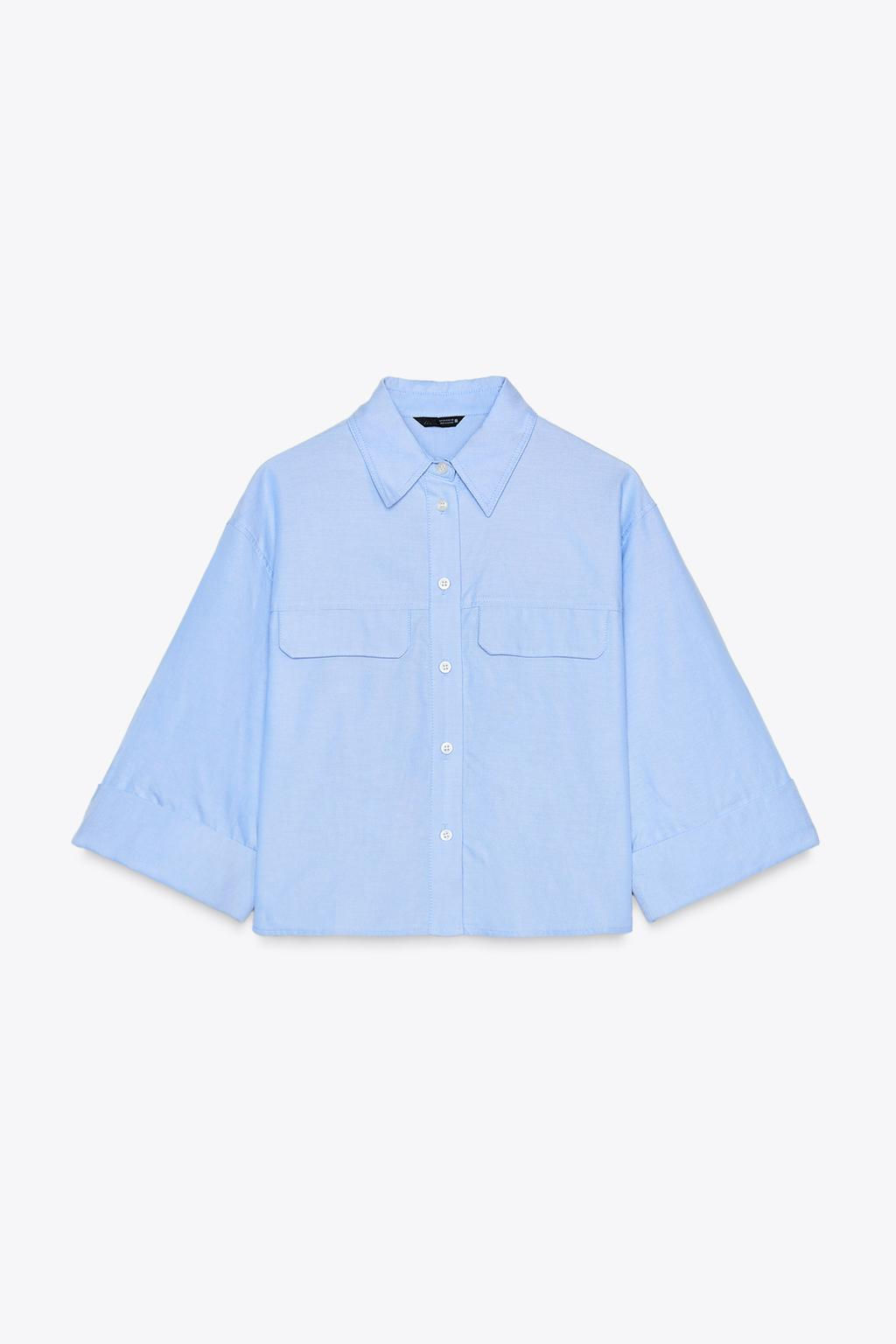 SHORT OXFORD SHIRT - Zara фото 6