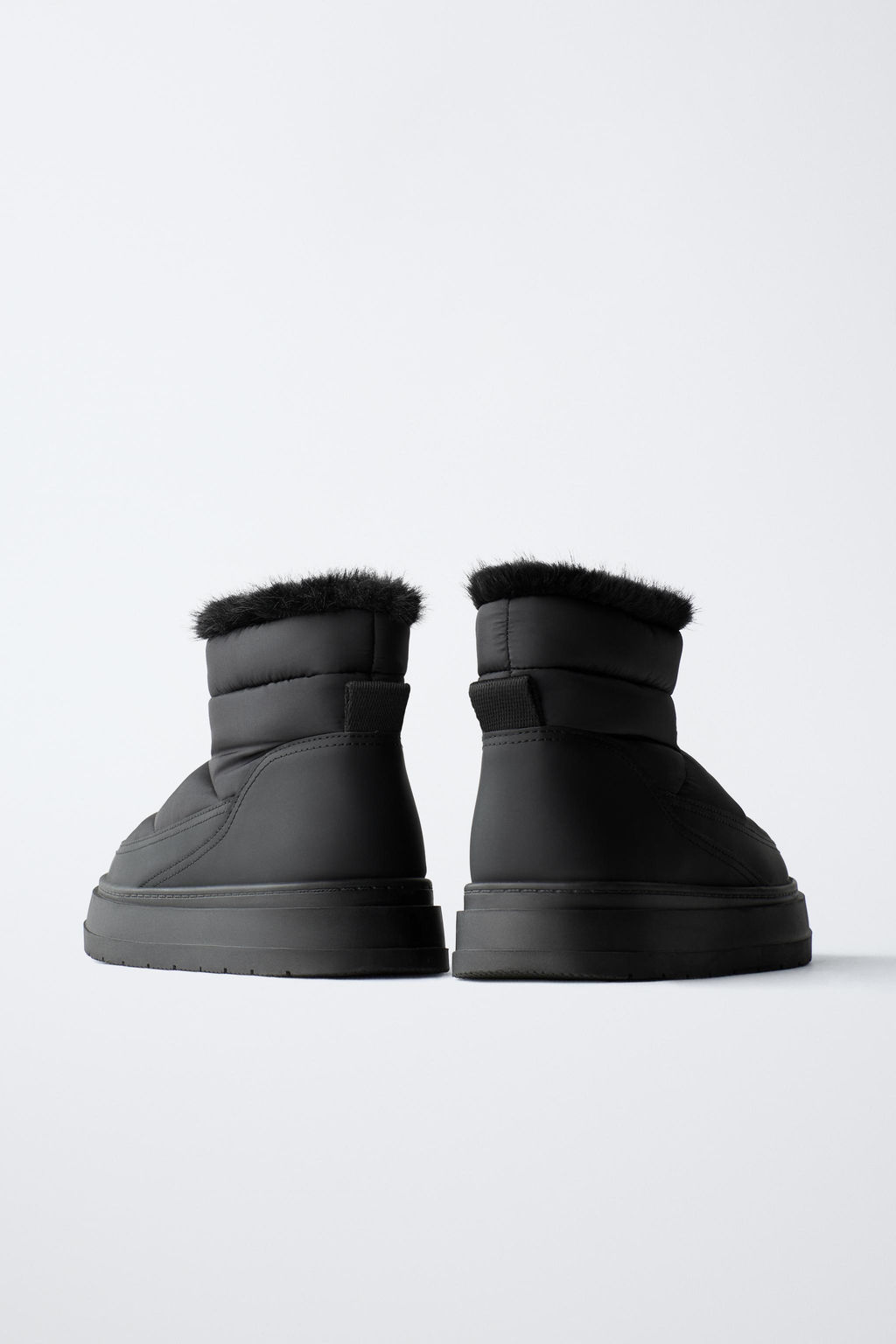 QUILTED FAUX FUR ANKLE BOOTS - Zara фото 5