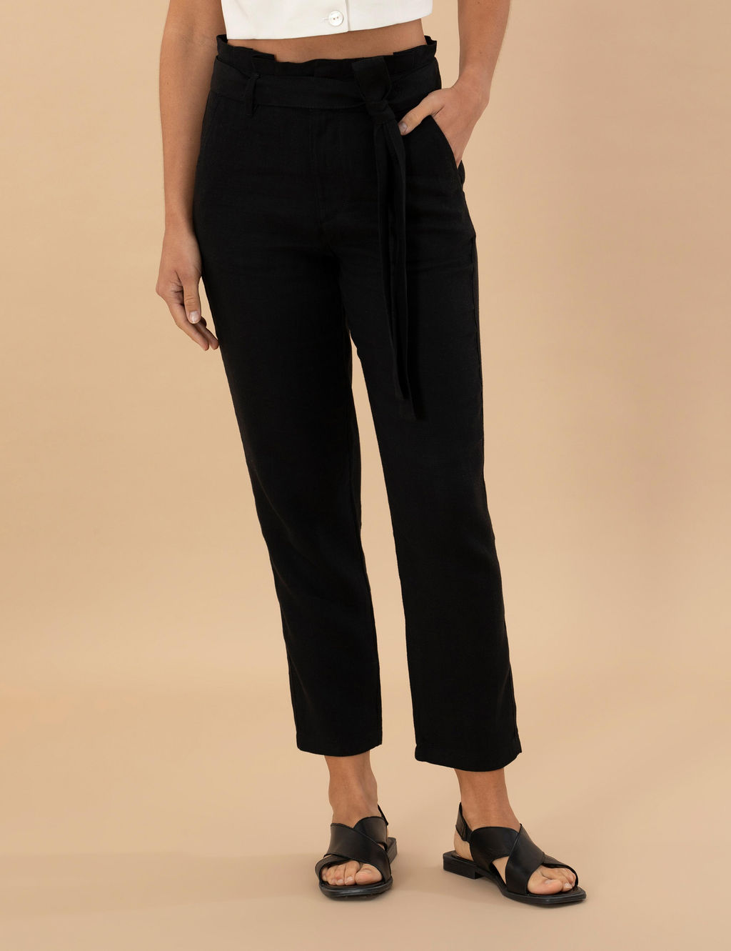 Siyah Carrot Fit Keten Pantolon - Pierre cardin фото 2