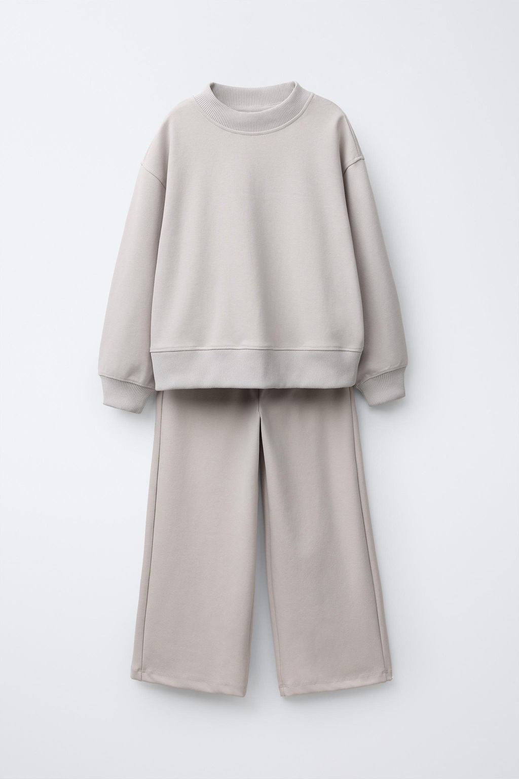 INTERLOCK SWEATSHIRT AND WIDE-LEG TROUSERS SET - Zara фото 9