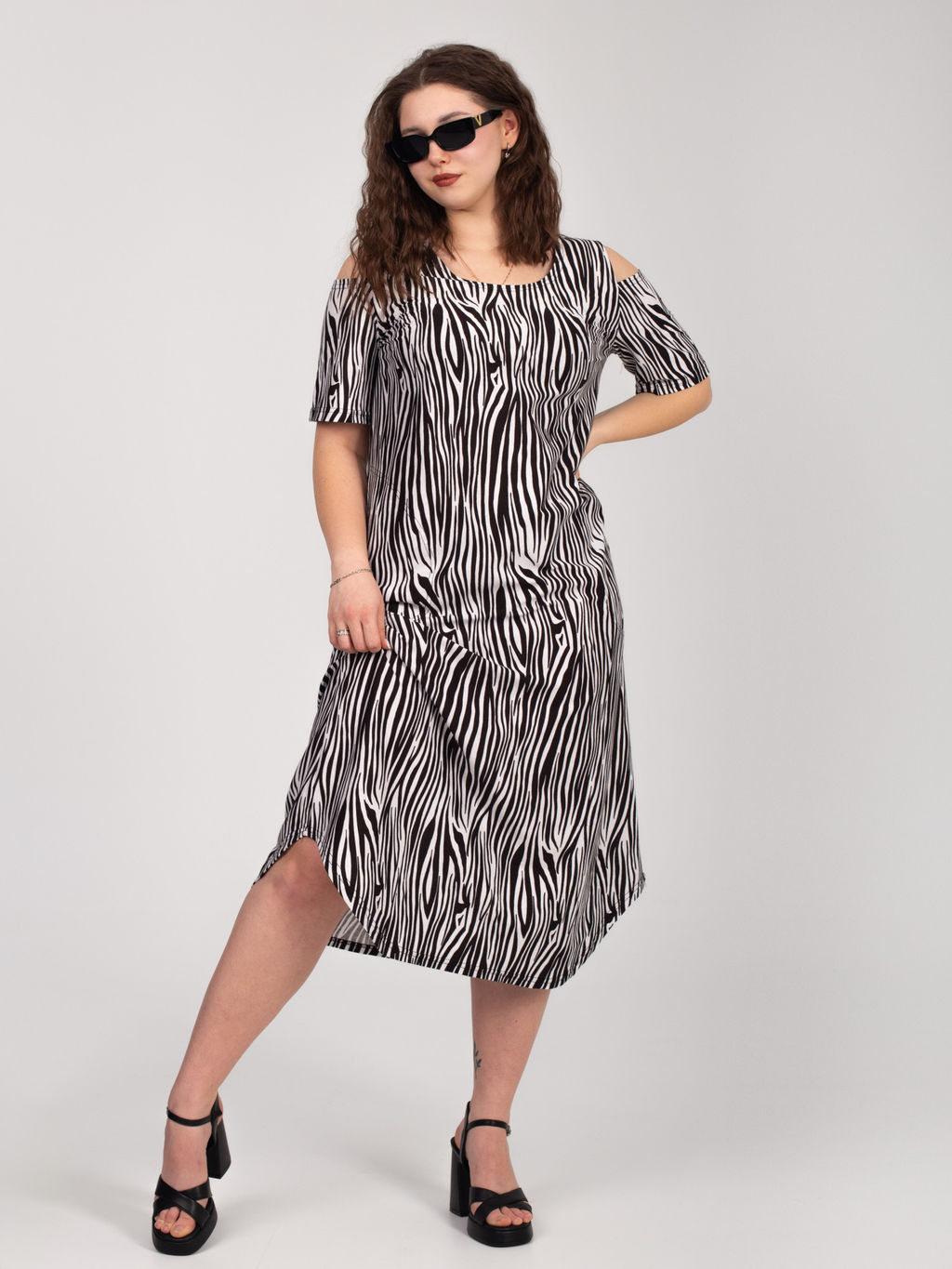 Платье женское кулирка "ВЛАДА" ЗЕБРА