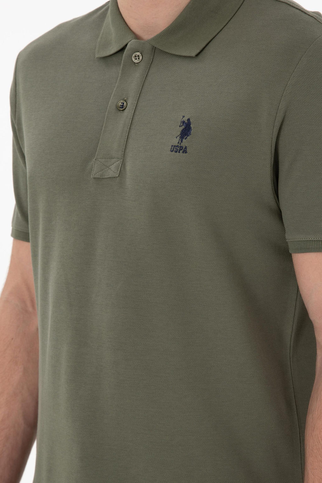 Erkek Regular Fit Polo Yaka Koyu Haki Basic Ti__rt Sepette S_rpriz _ndirim - U.s. polo assn фото 14