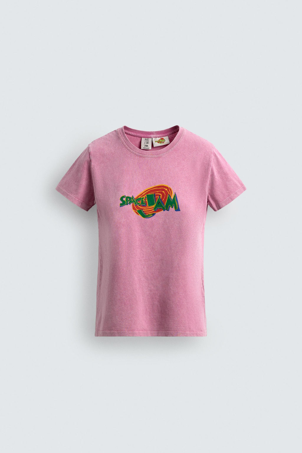 CAMISETA ILUSTRACI?N SPACE JAM &  X DYLAN?S T-SHIRT CLUB X ZARA / Rosa  фото 2