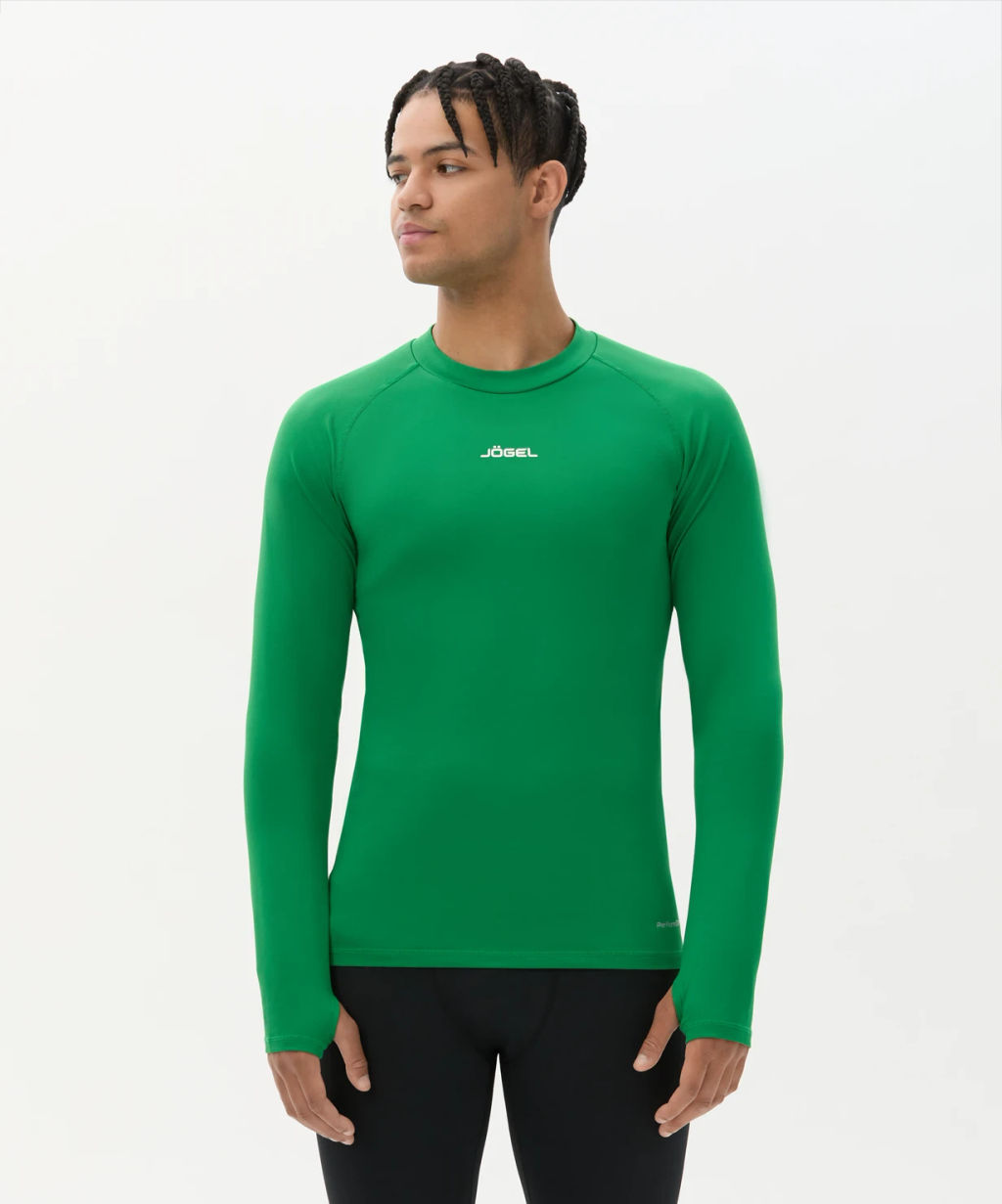 Джемпер компрессионный утепленный JOGEL CAMP PerFormDRY Baselayer Top Warm, зеленый  фото 6