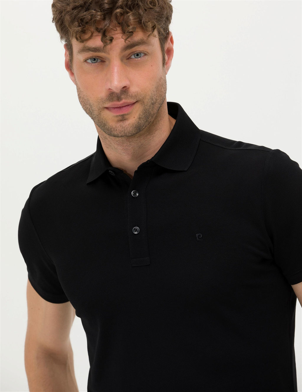 Siyah Slim Fit Merserize Ti__rt - Pierre cardin фото 2