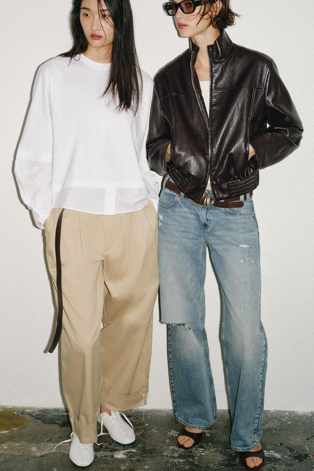 CAMISETA COMBINADA POPEL?N / Blanco - Zara фото 6