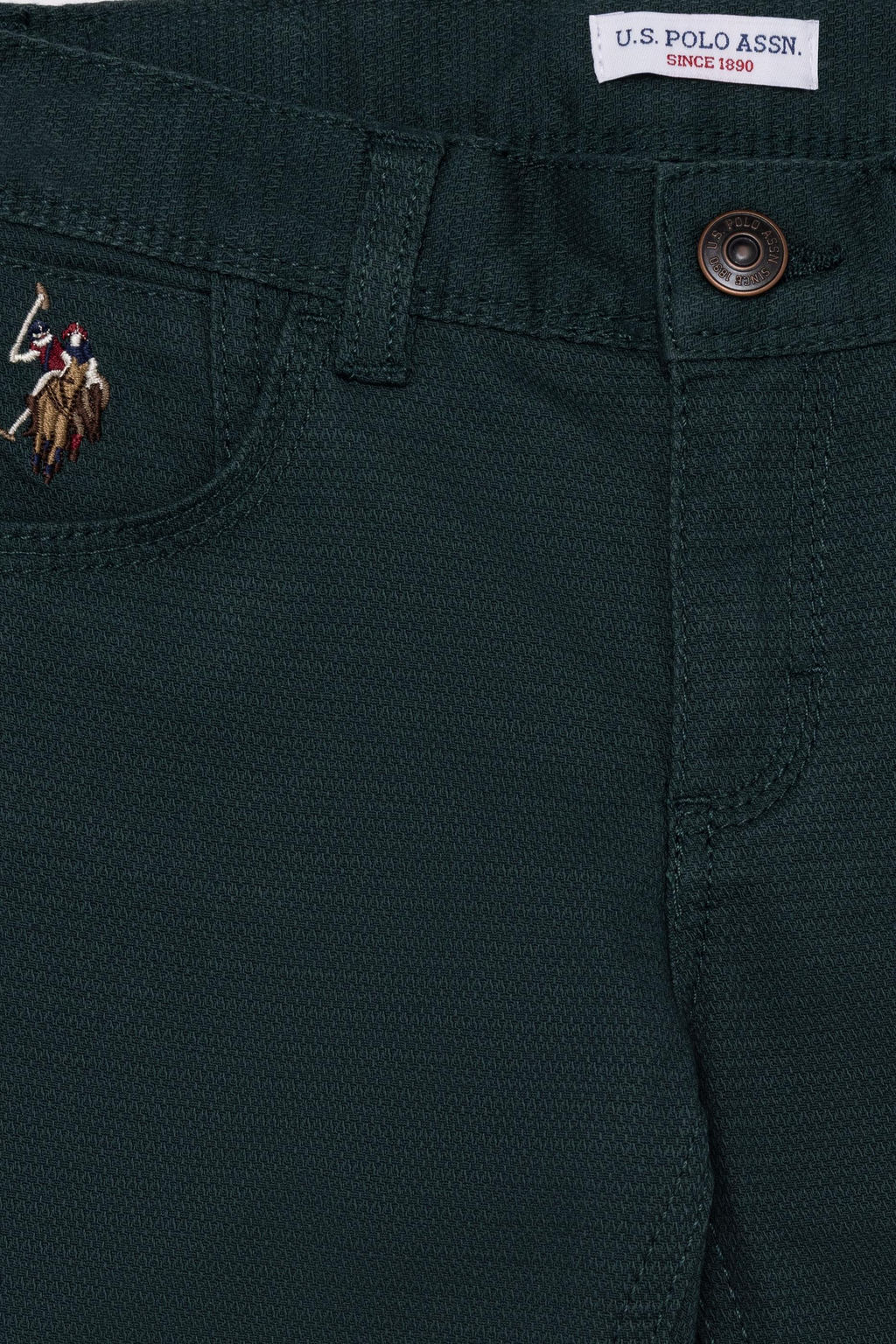 U. S. Polo Assn Темно-зеленые брюки из плотной ткани для мальчика - U.s. polo assn фото 4