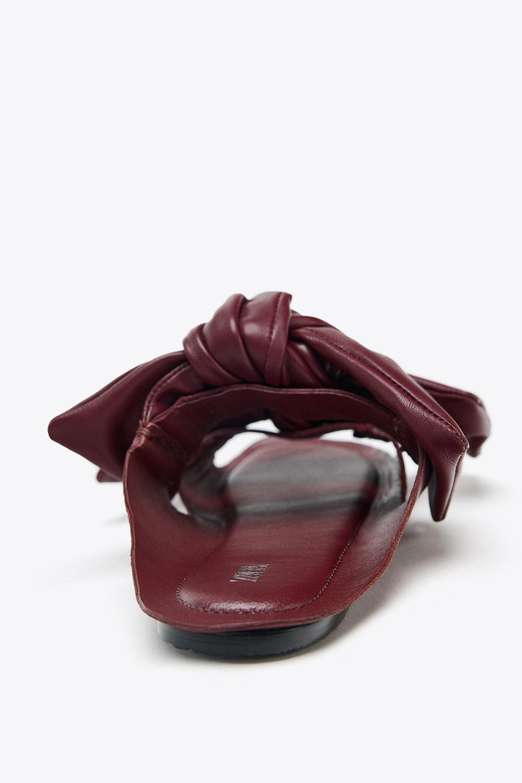 LEATHER BOW SANDALS - Zara фото 5