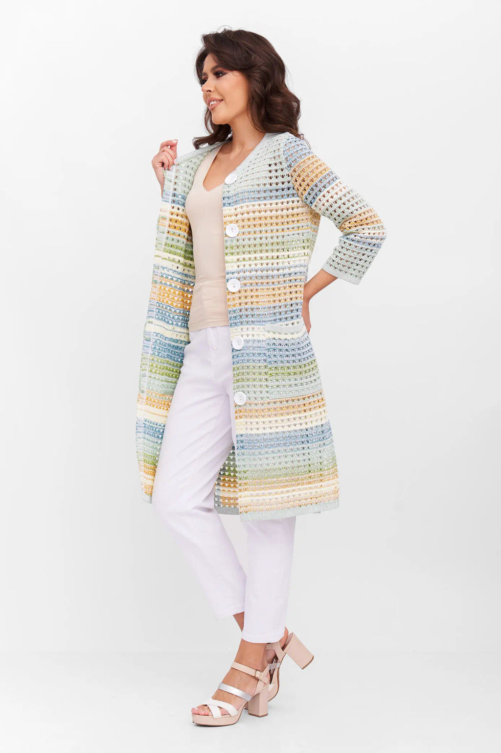 ЗЛАТА Кардиган Н 725*/оливка