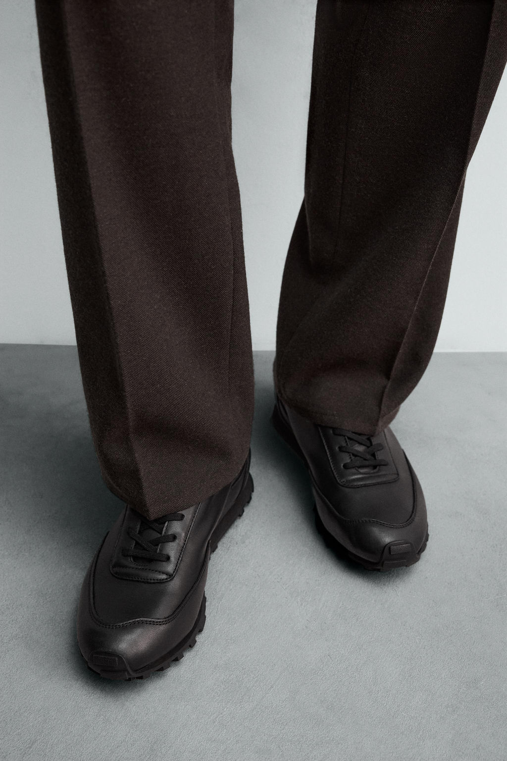 CASUAL LEATHER TRAINERS - Zara фото 3