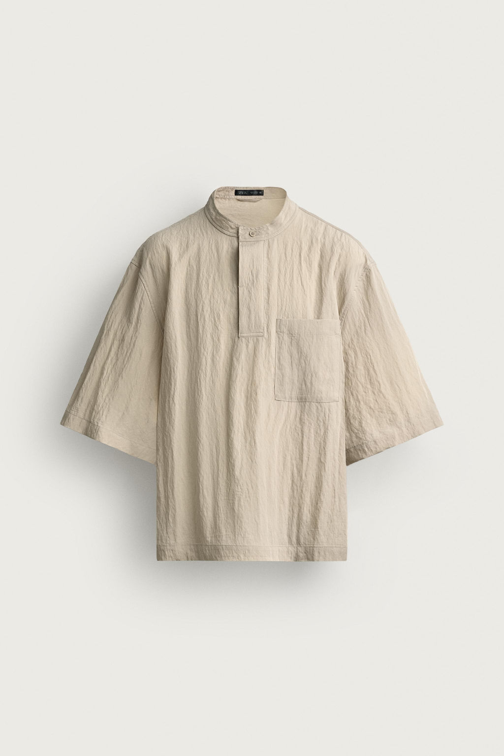 CAMISA POLO FLUIDA / Beige - Zara фото 6