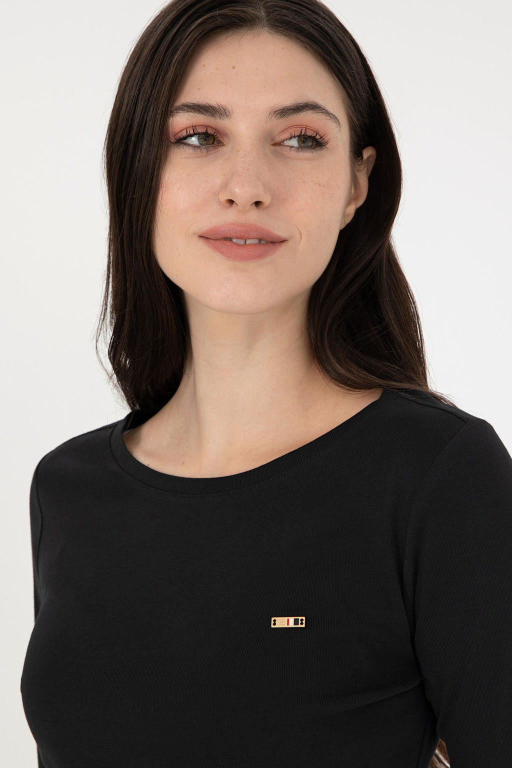 Женский черный свитшот с круглым вырезом Неожиданная скидка в корзине - U.s. polo assn фото 2