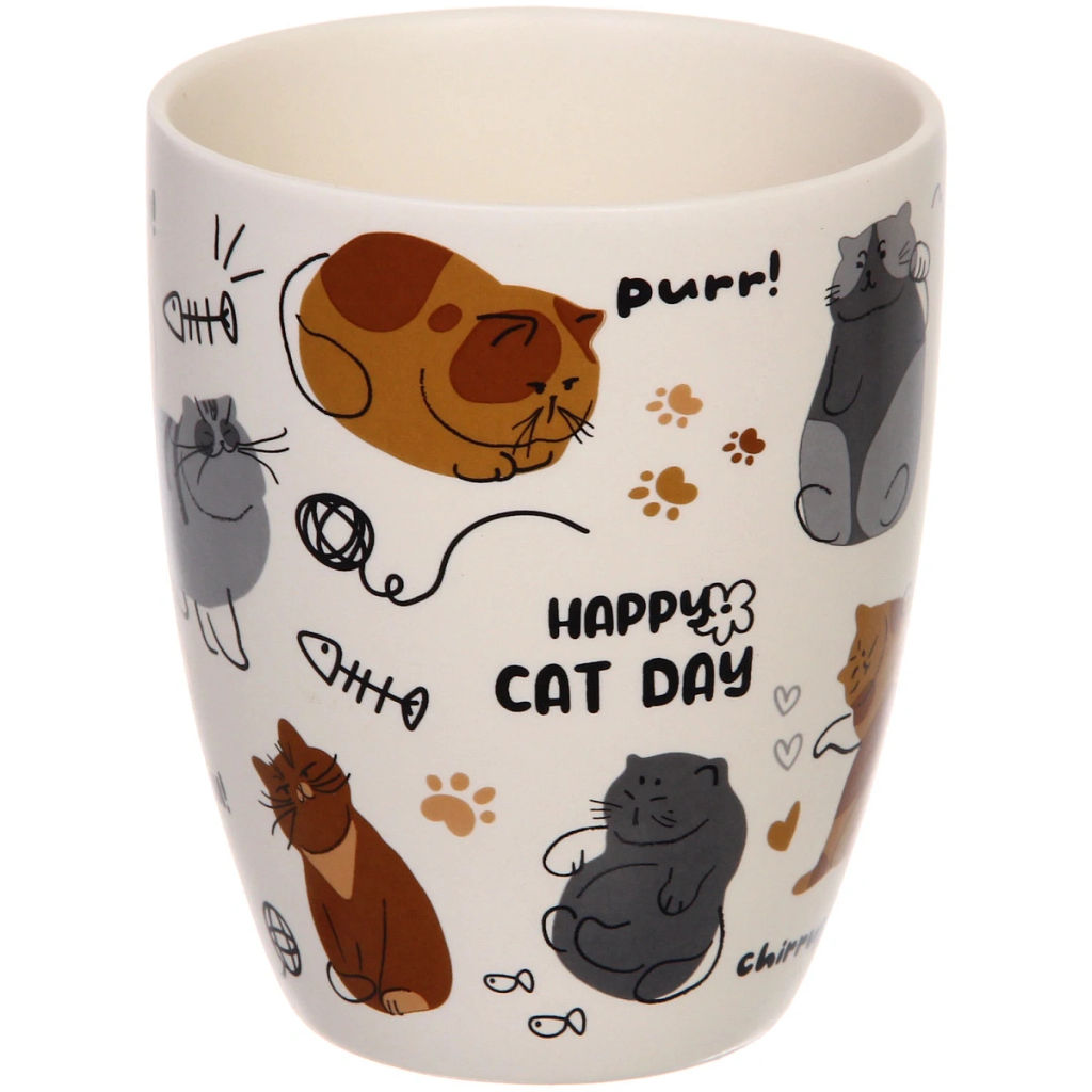 Цена за 2 шт. Кружка керамическая 350мл "Славные котики", микс 4рисунка