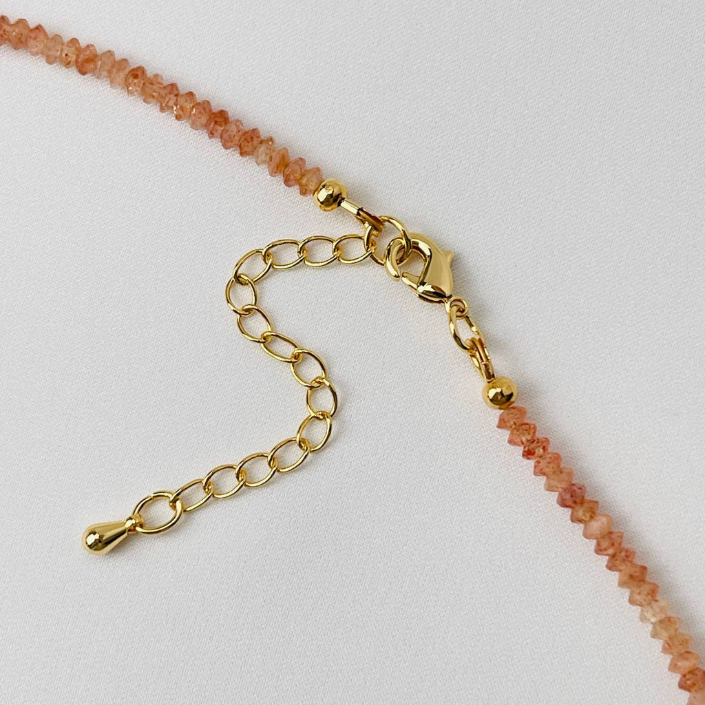 Чокер из Солнечного камня и Жемчуга - Радуга самоцветов фото 3