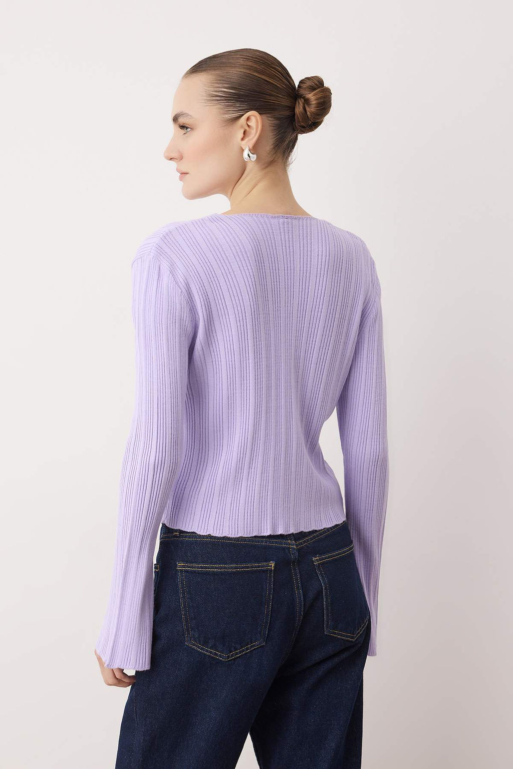 Kahverengi Ispanyol Kol Triko H?rka TWOAW26HI00268 - Trendyolmilla фото 12