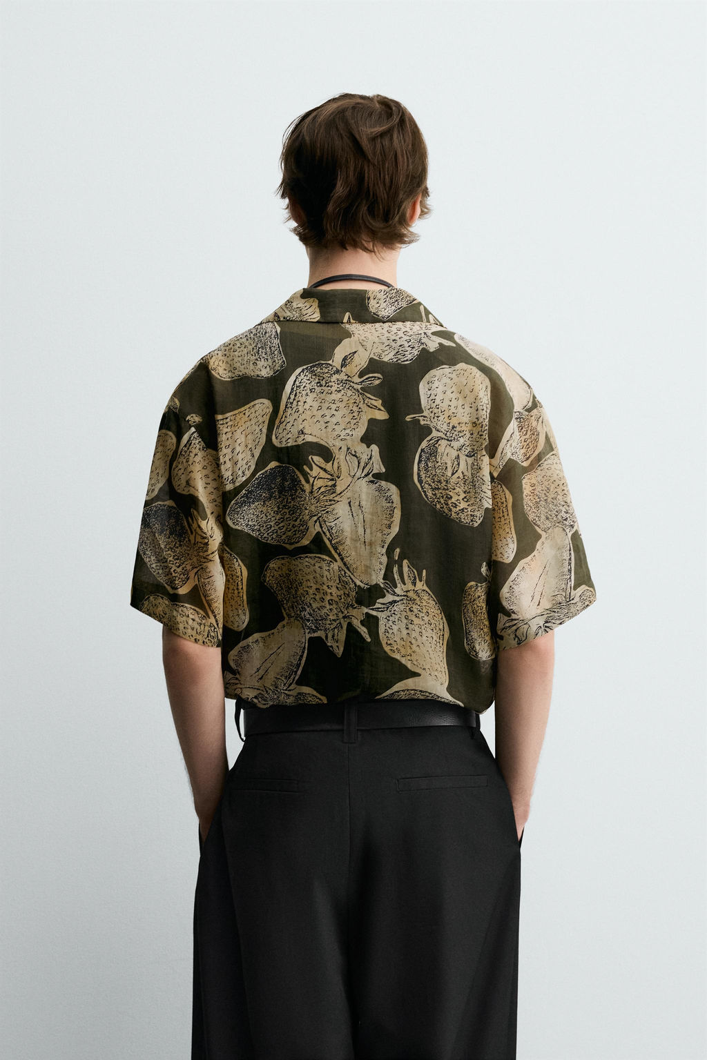 STRAWBERRY PRINT 100% RAMIE SHIRT - Zara фото 3