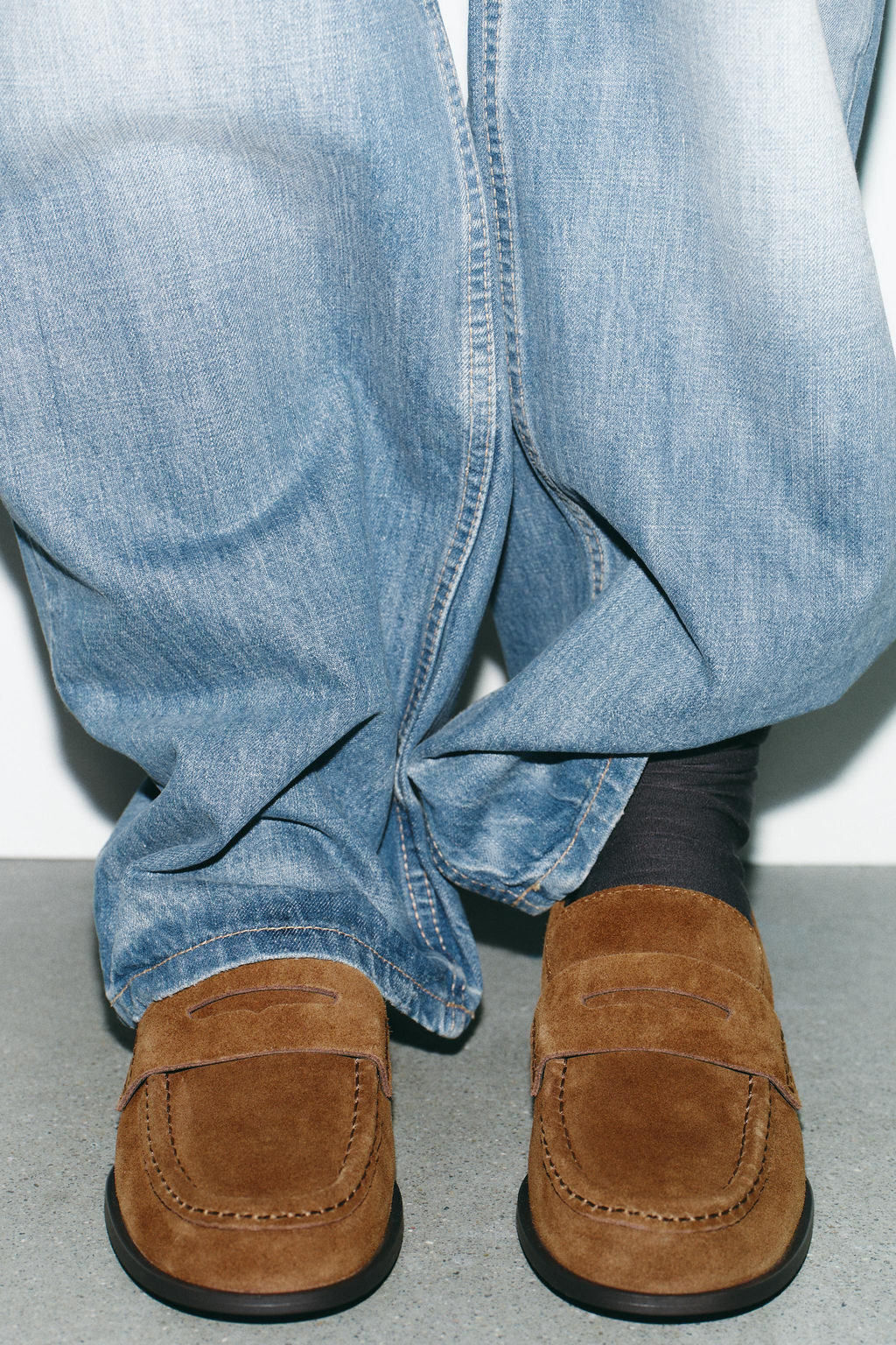 SPLIT SUEDE PENNY LOAFERS - Zara фото 6