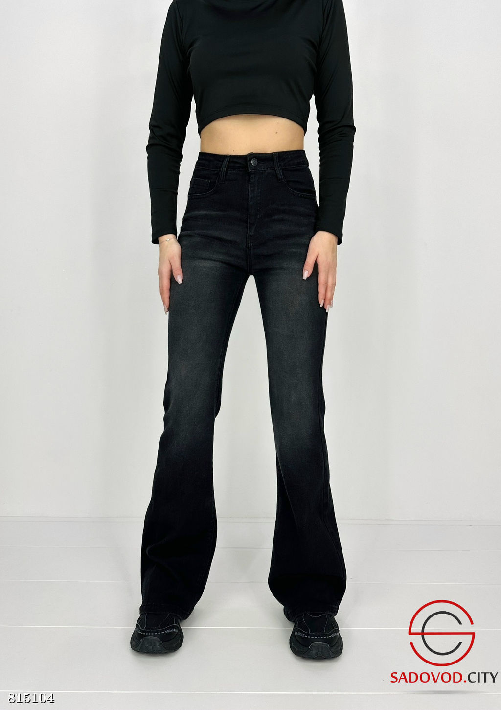 Джинсы женские клеш с высокой посадкой - Bruno фото 6
