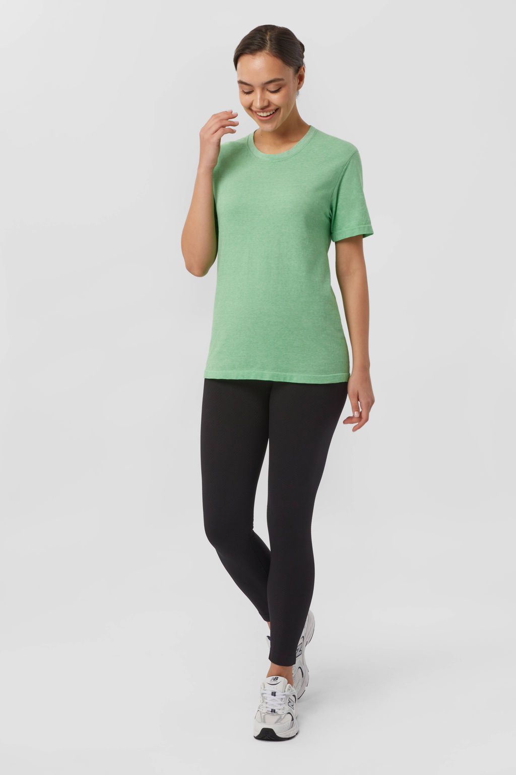 TEKSA Футболка женская WSS 001 lightgreen-white