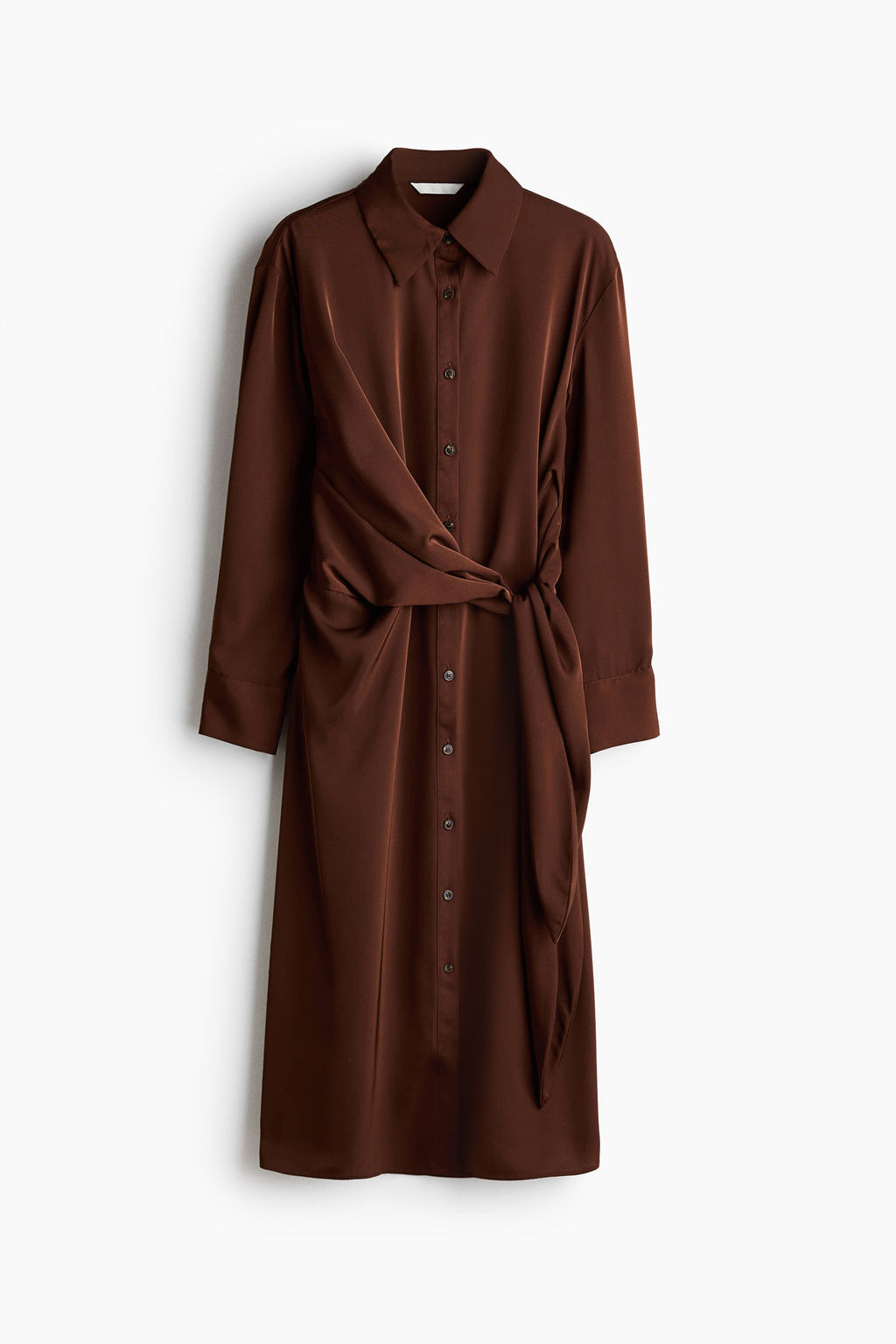 Vestido camisero con lazada
