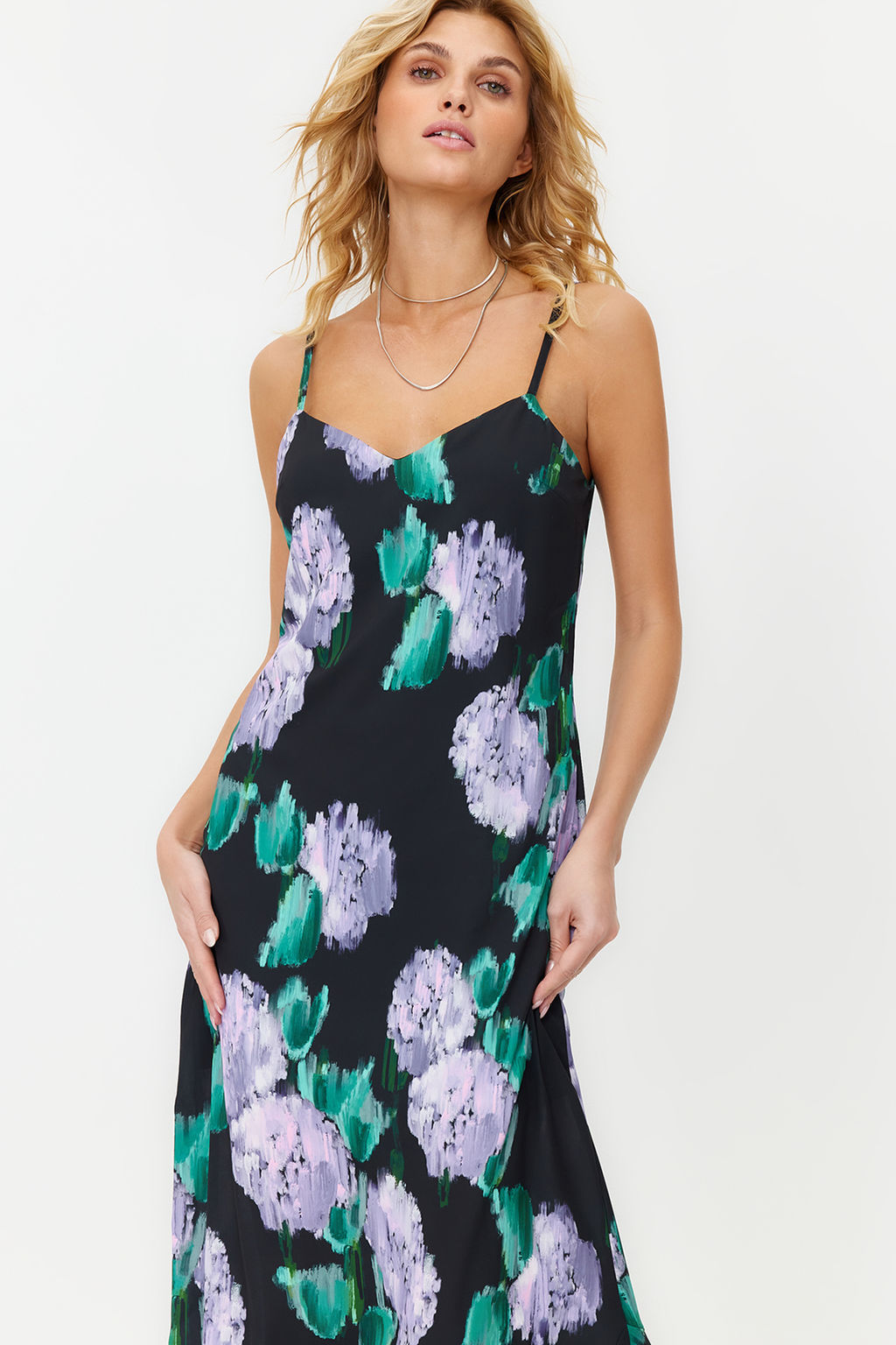 TRENDYOLMILLA Pembe Degrade A Kesim Maxi Dokuma Elbise TWOSS23EL02416  фото 2