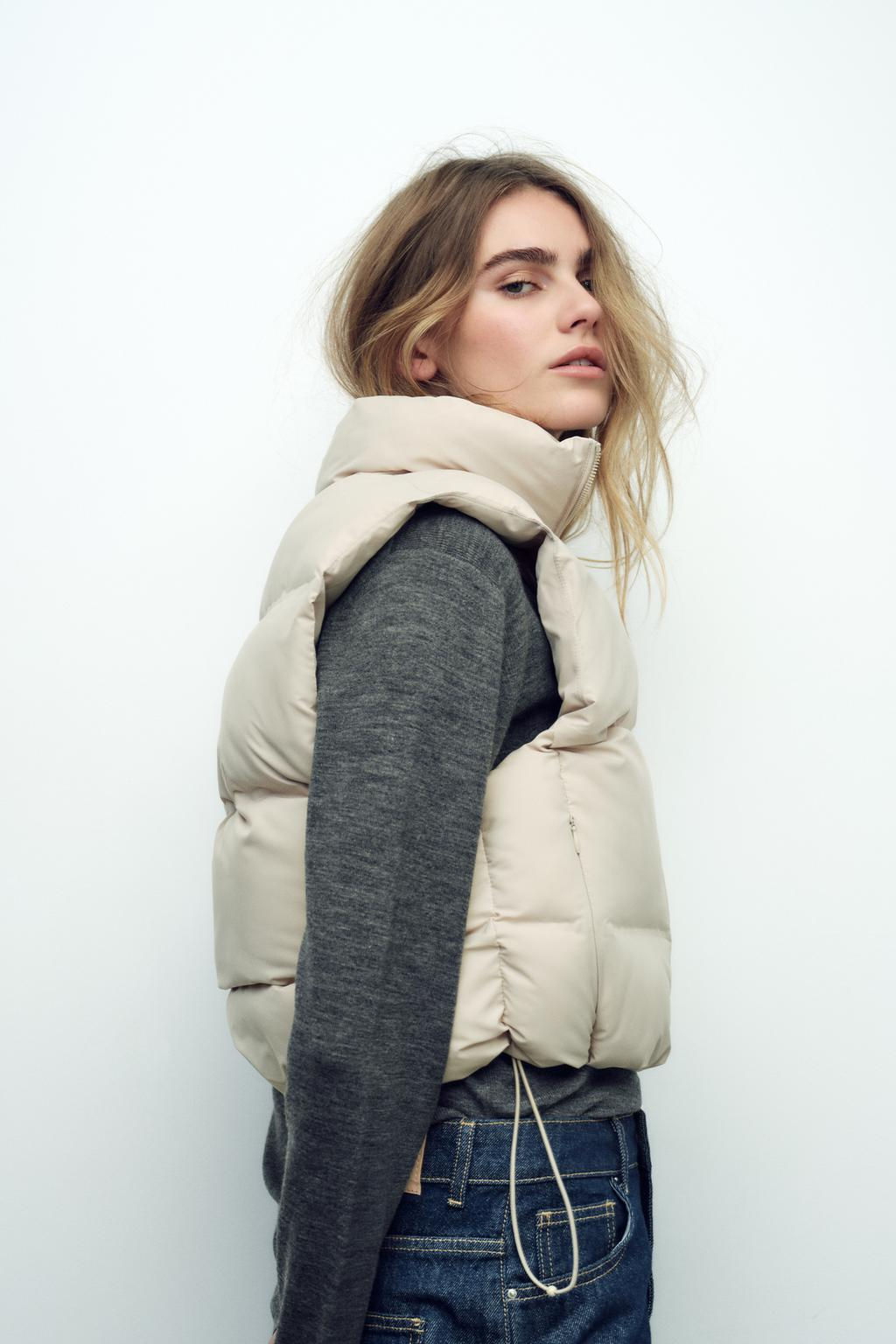 WATER-REPELLENT WINDPROOF PUFFER GILET - Zara фото 10