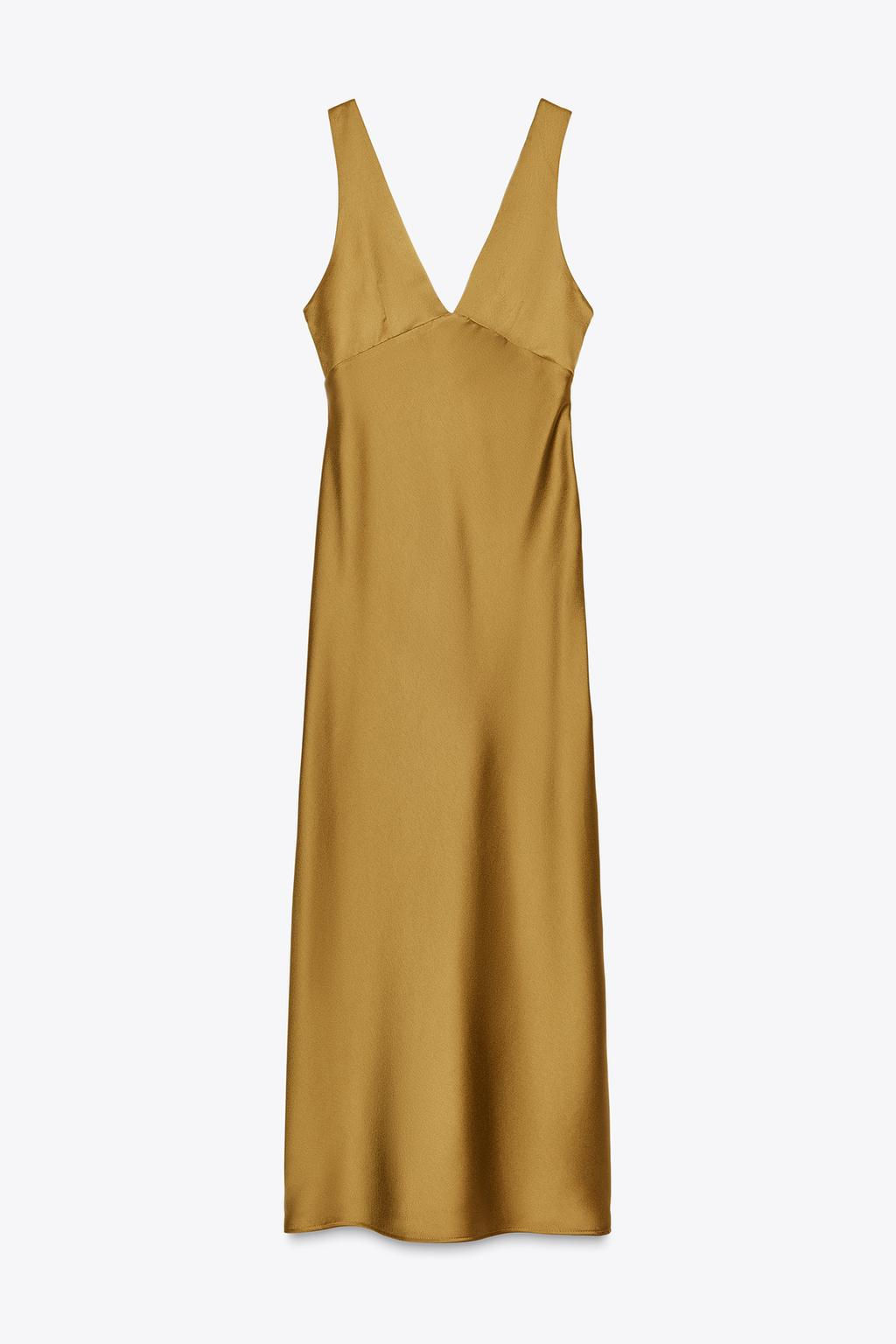SATIN MIDI DRESS - Zara фото 5
